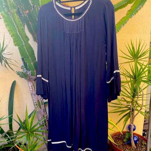 Velvet by Graham & Spencer Tops - Velvet navy tunic, long shirt, dress, Large